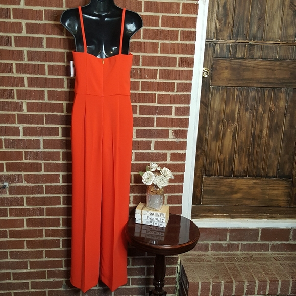 Trina Turk Sunbeam Keyhole Elegant Jumpsuit 2 Clemson Orange - Picture 6 of 10